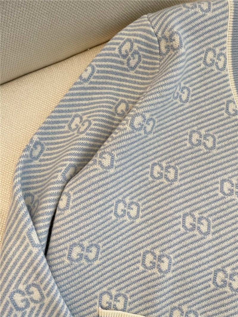 Gvc*1 jacquard gg knitted cardigan grey