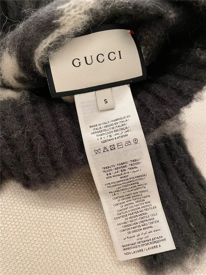 Gvc*1 jacquard gg mohair cardigan beige