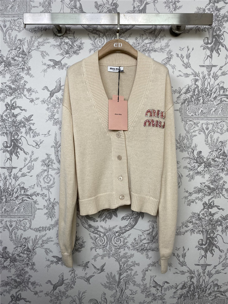 miumiu new V-neck knitted cardigan
