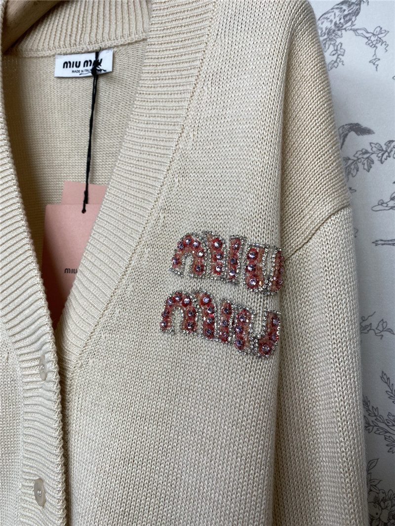 miumiu new V-neck knitted cardigan