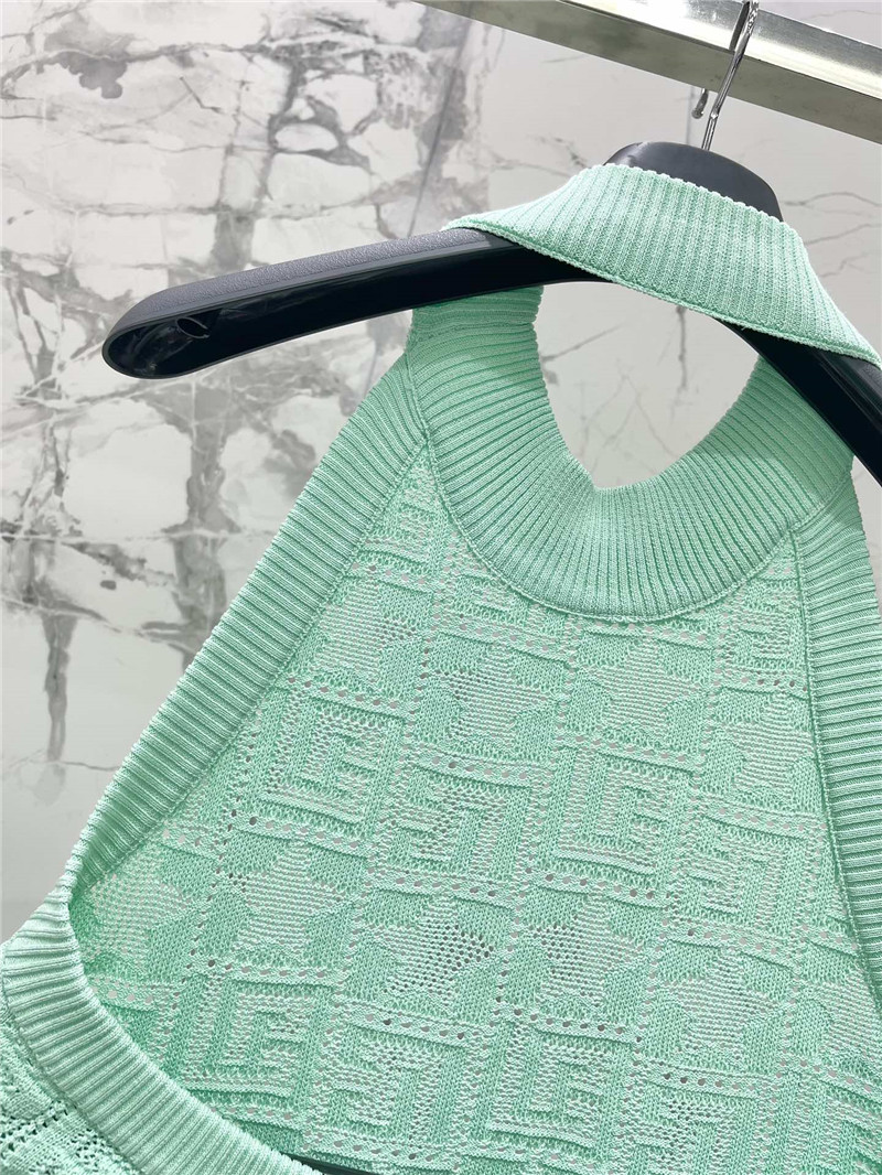 Balmain jacquard knit long sleeveless dress