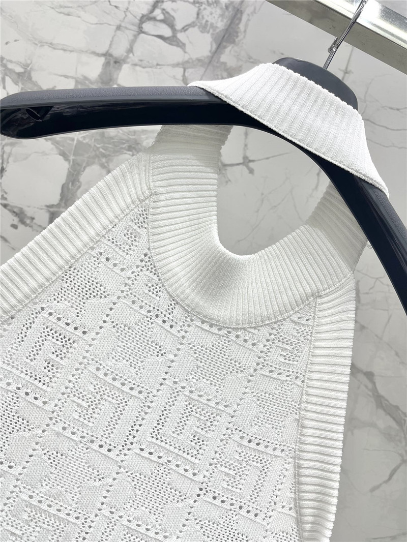 Balmain jacquard knit long sleeveless dress