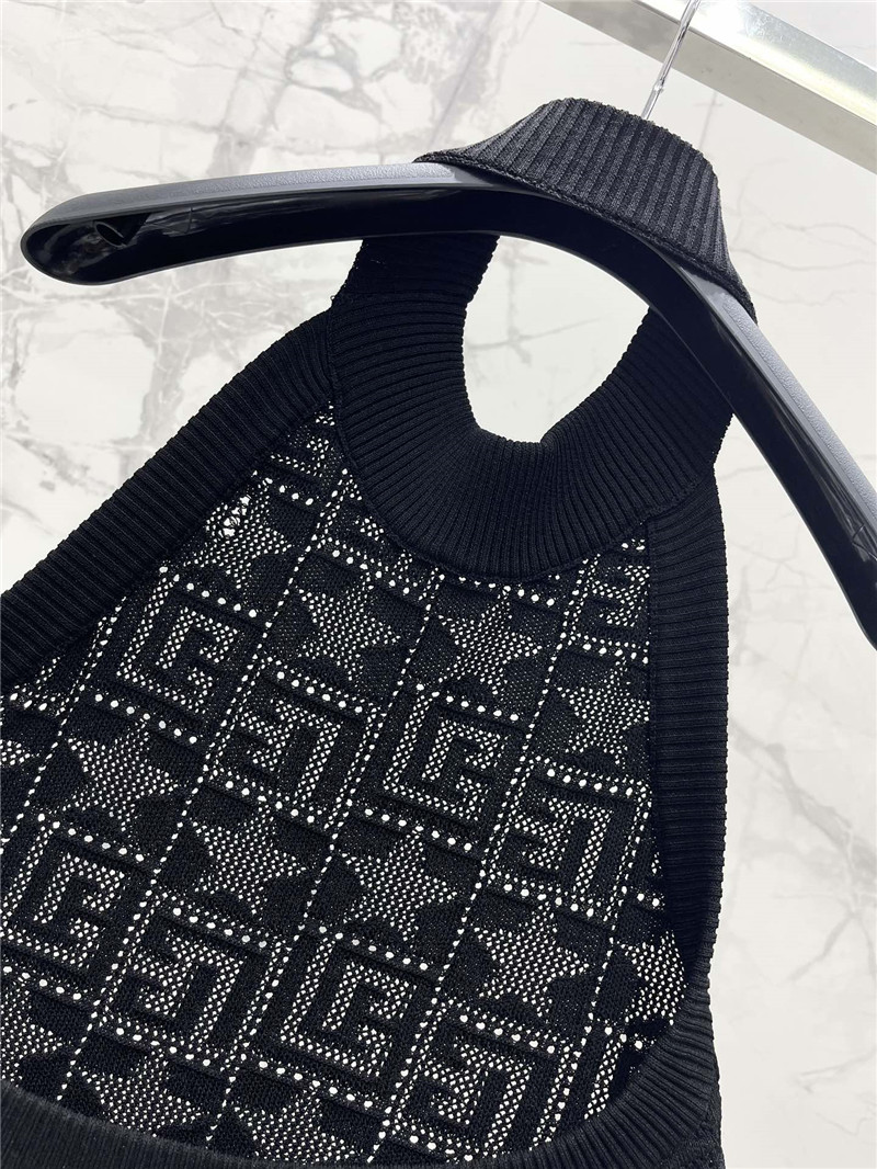 Balmain jacquard knit long sleeveless dress