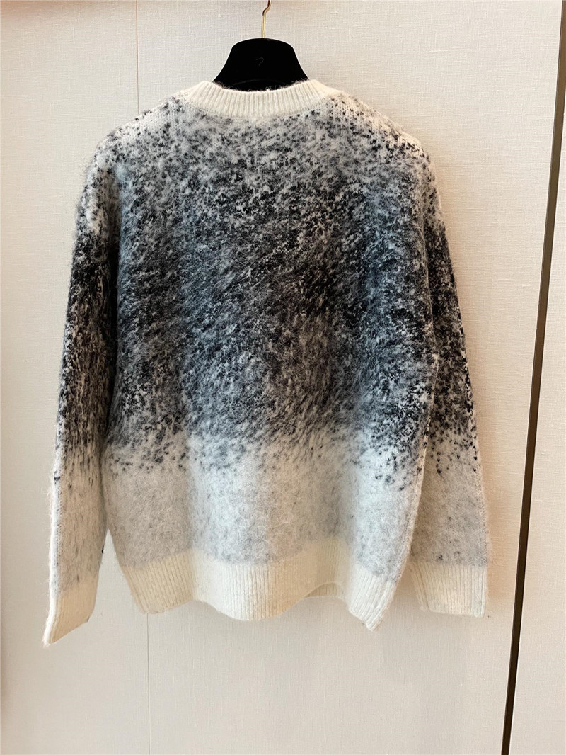 Y51 logo gradient mohair sweater white