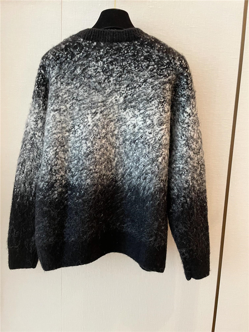 Y51 logo gradient mohair sweater in black