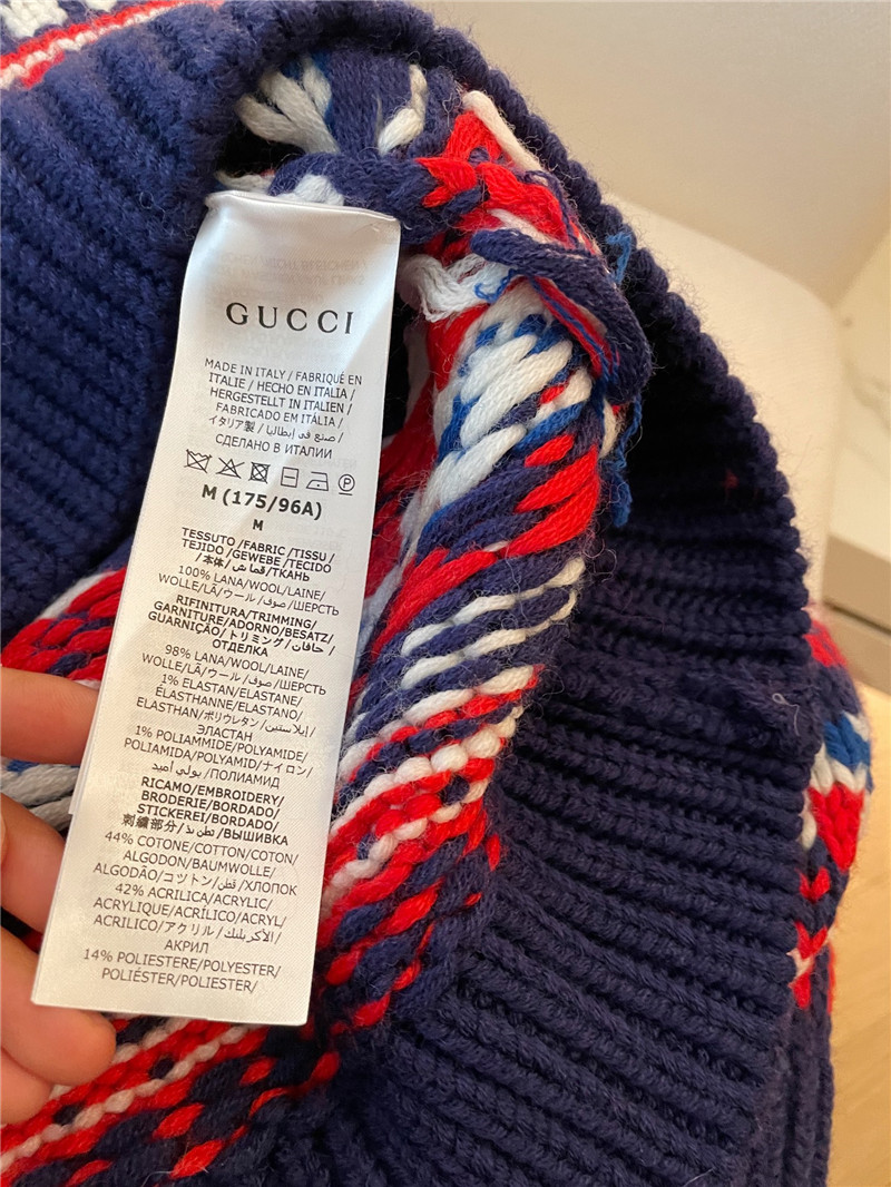 Gvc*1 logo multicolor wool sweater