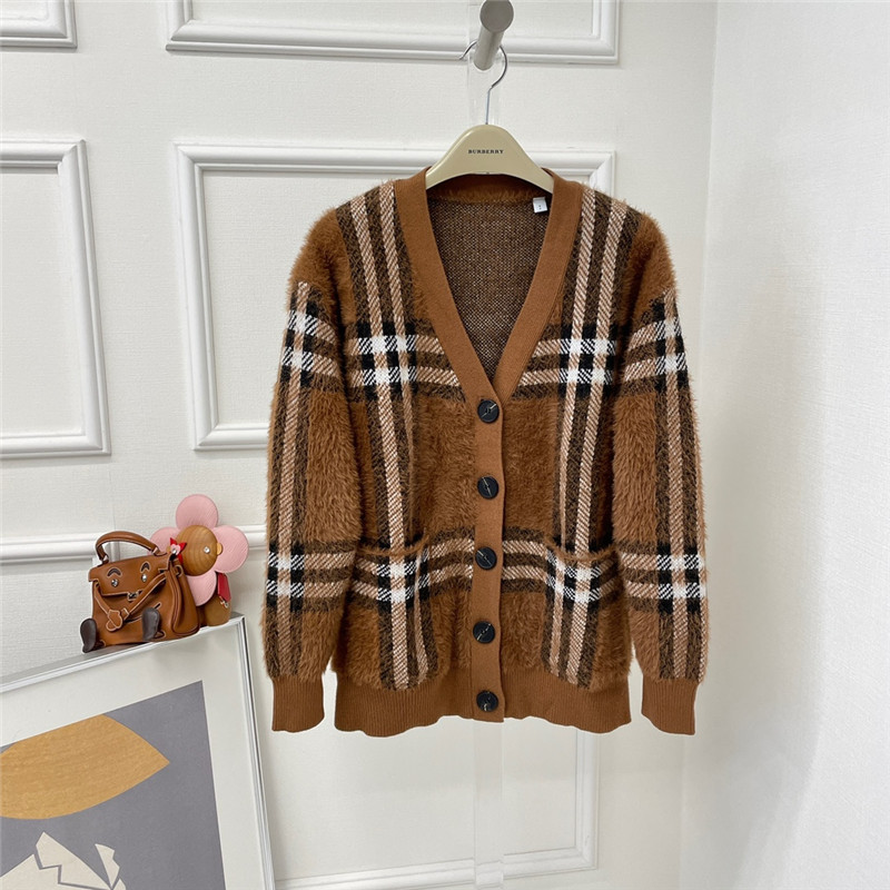 Bv*b*rry classic checked cardigan