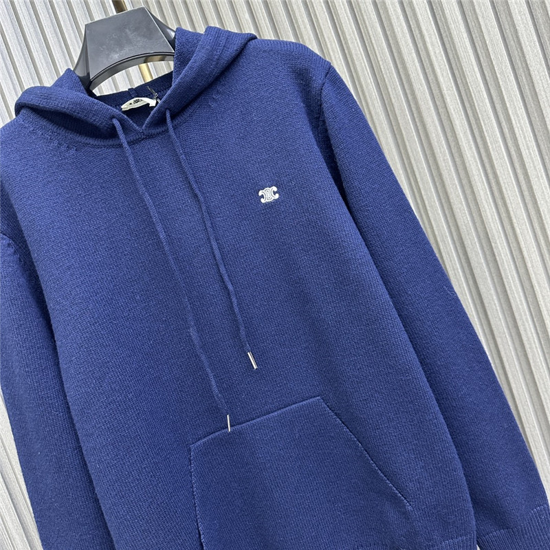 Ce1i*e logo hooded sweatshirt blue