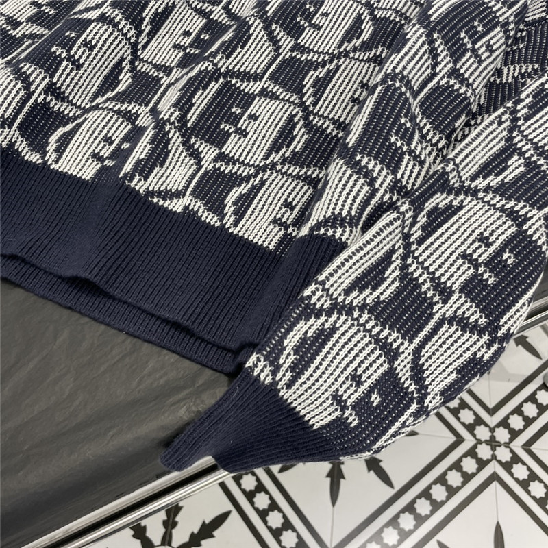 Acne Studios Jacquard Sweater Navy