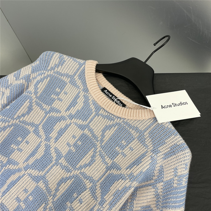 Acne Studios Jacquard Sweater Beige