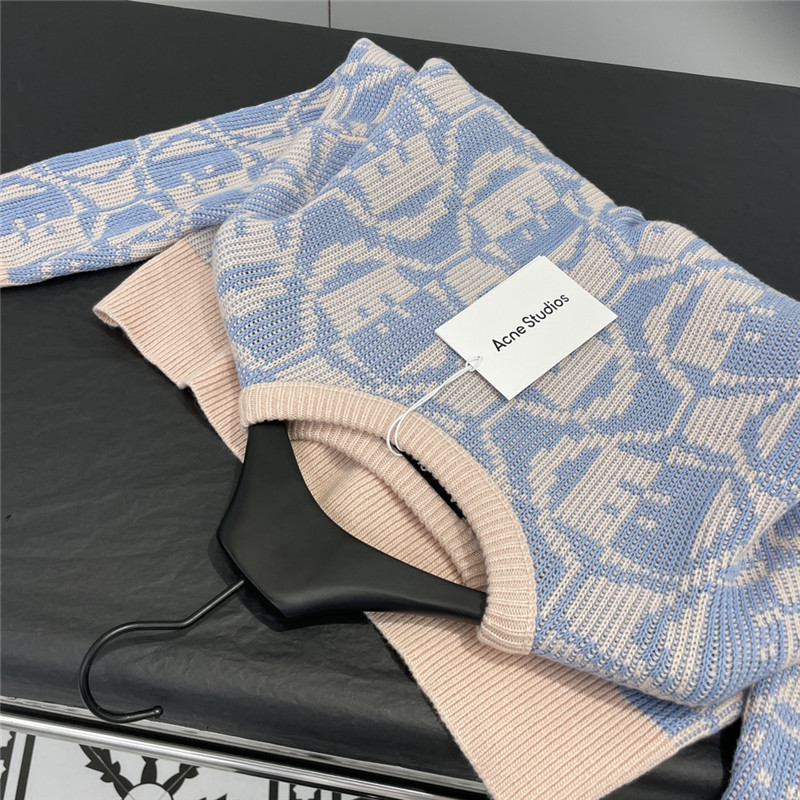 Acne Studios Jacquard Sweater Beige
