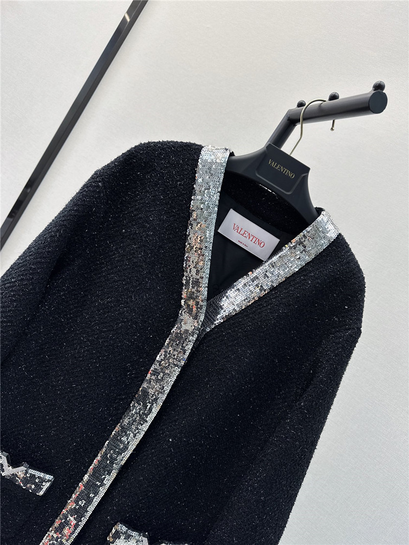 Va1e*ntin0 new sequin embroidered tweed jacket