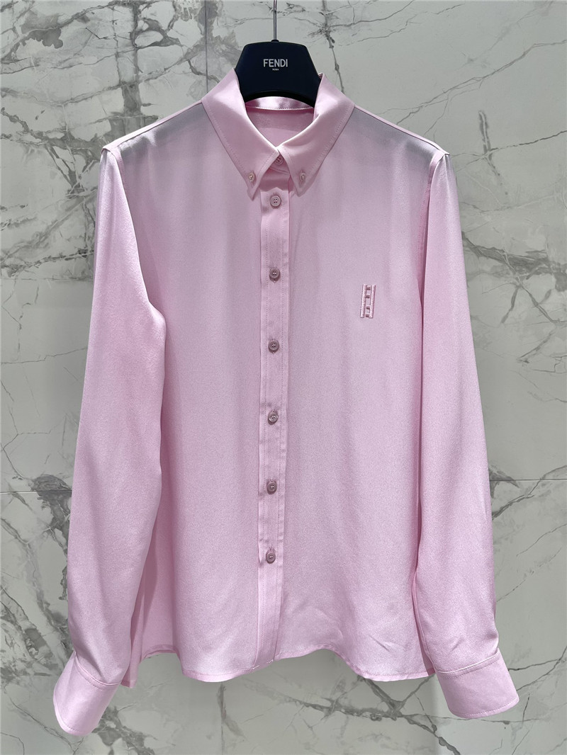 F**di new silk satin striped shirt