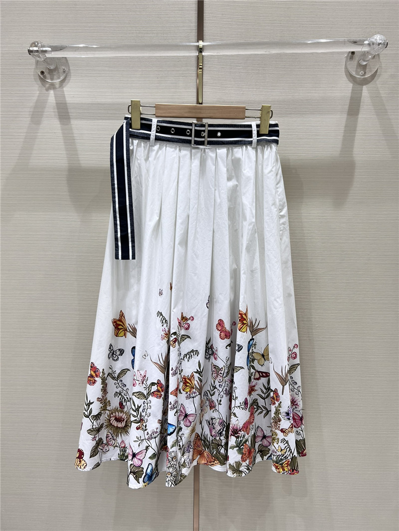 dior long skirt with wide hem