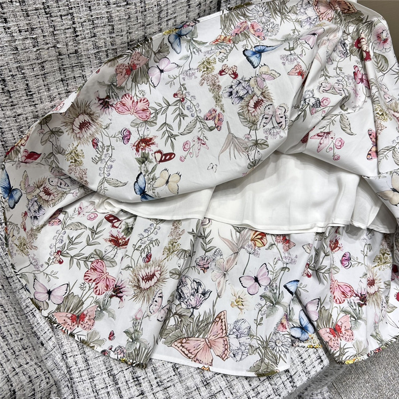 D10r long skirt with wide hem