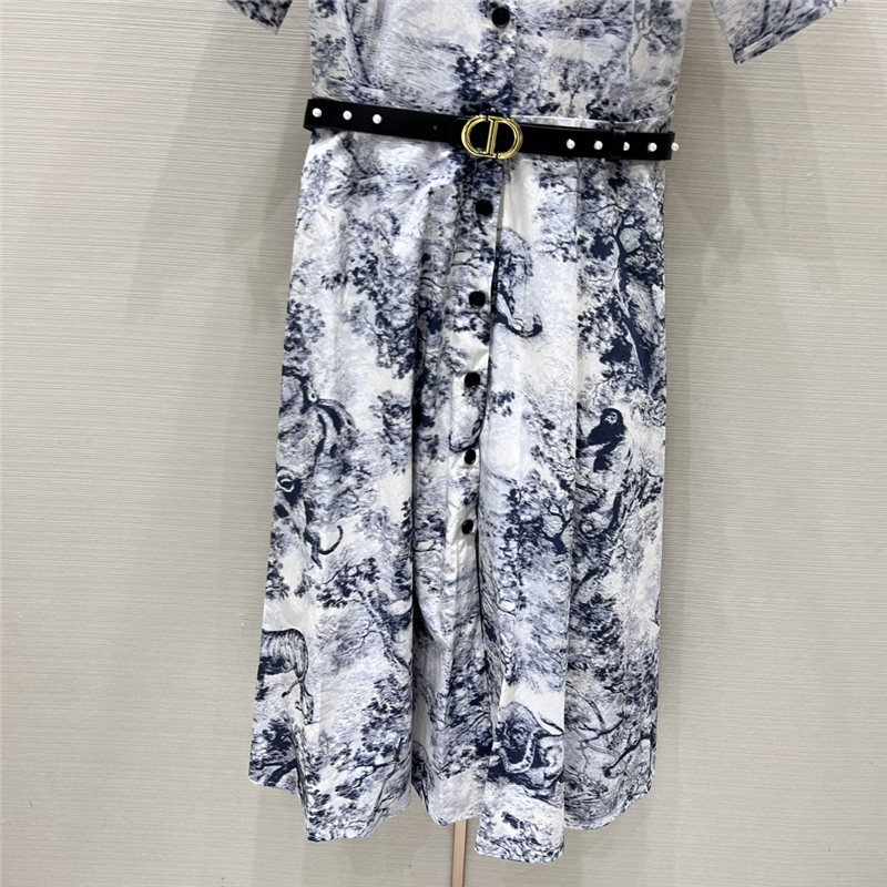 D10r classic jungle pattern wide waisted dress