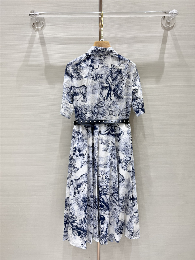 D10r classic jungle pattern wide waisted dress