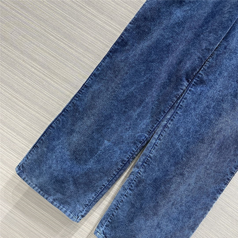 M1um1u distressed washed corduroy trousers