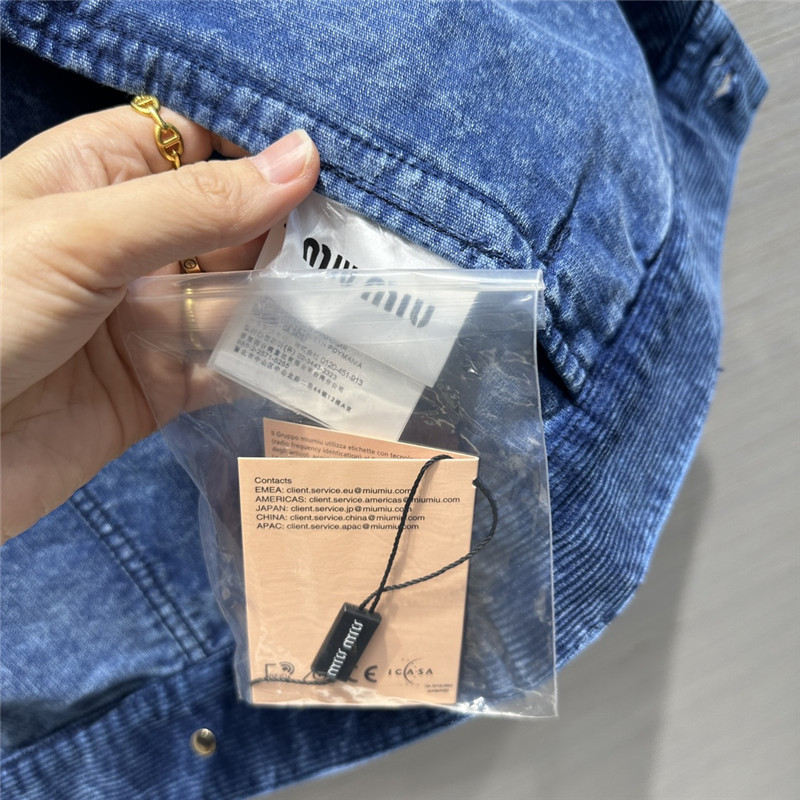 miumiu distressed washed corduroy vest jacket