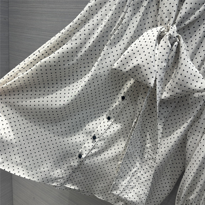 Balmain triangle polka dot printed silk shirt