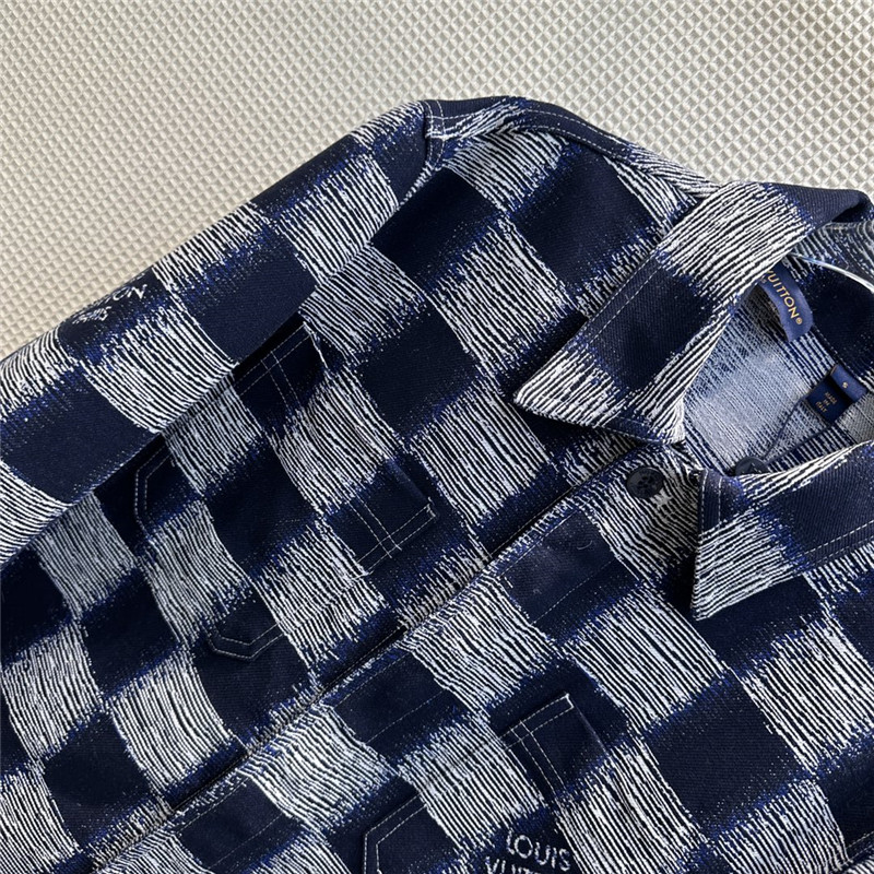 Ce1i*e blue logo checkerboard shirt