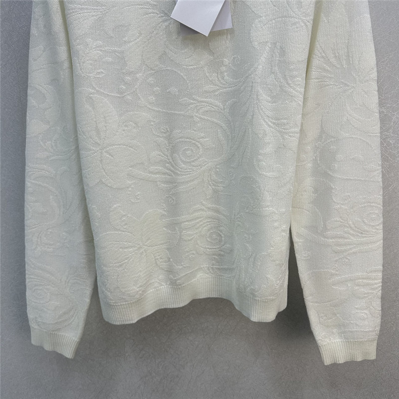 D10r jacquard see-through knit sweater