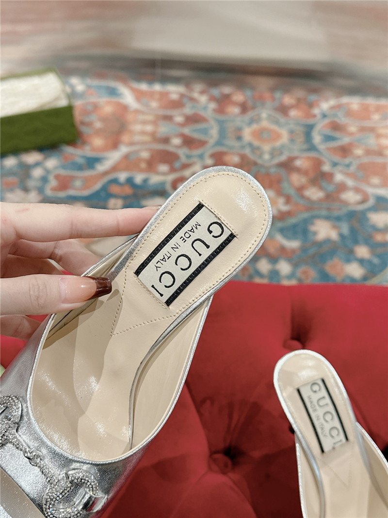 gvc*1 metal embellished crystal D1am0nd buckle half drag