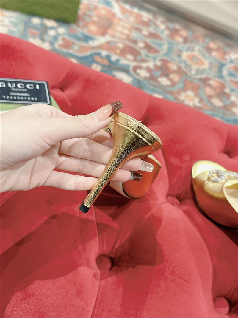 gvc*1 metal embellished crystal D1am0nd buckle half drag