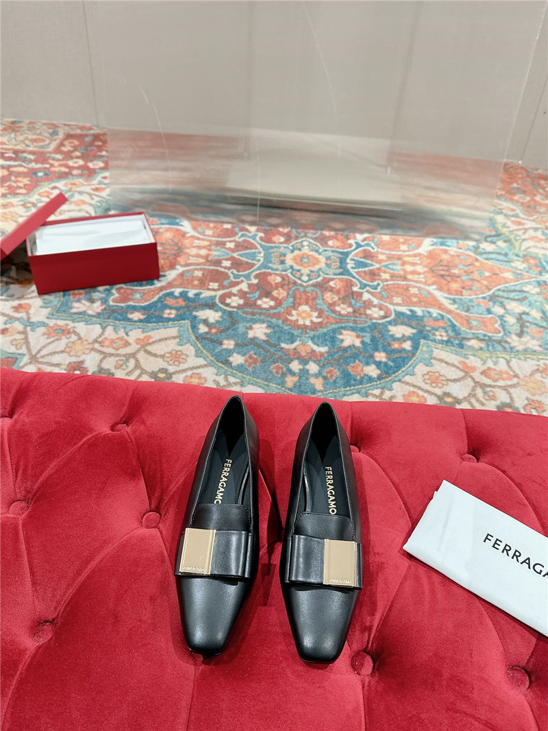 Salvatore Ferragamo new small square toe pumps