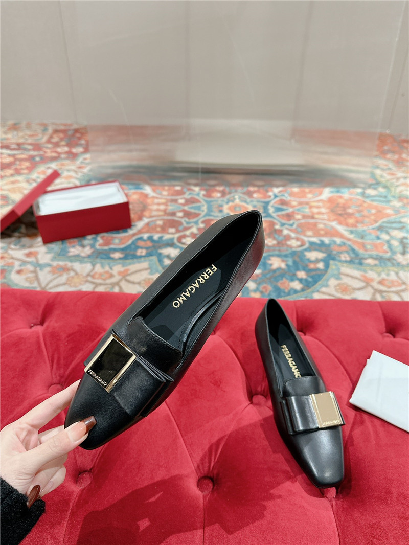 Salvatore Ferragamo new small square toe pumps