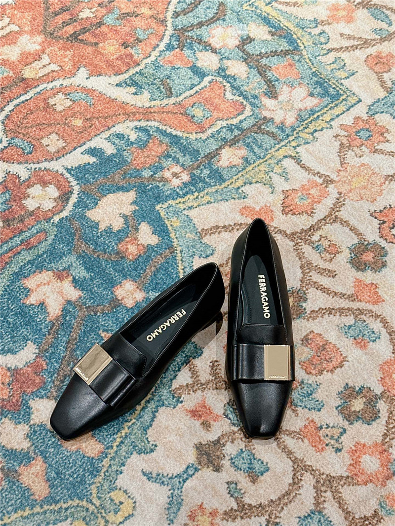 Salvatore Ferragamo new small square toe pumps