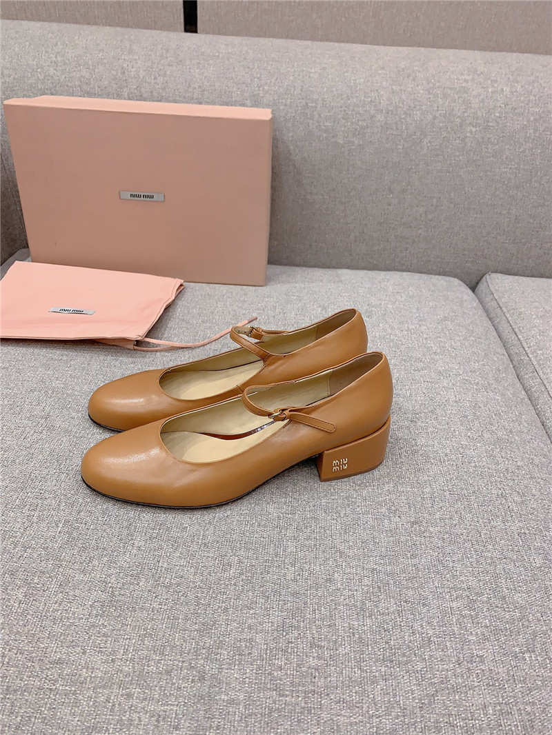 miumiu new thick heel Mary Jane shoes