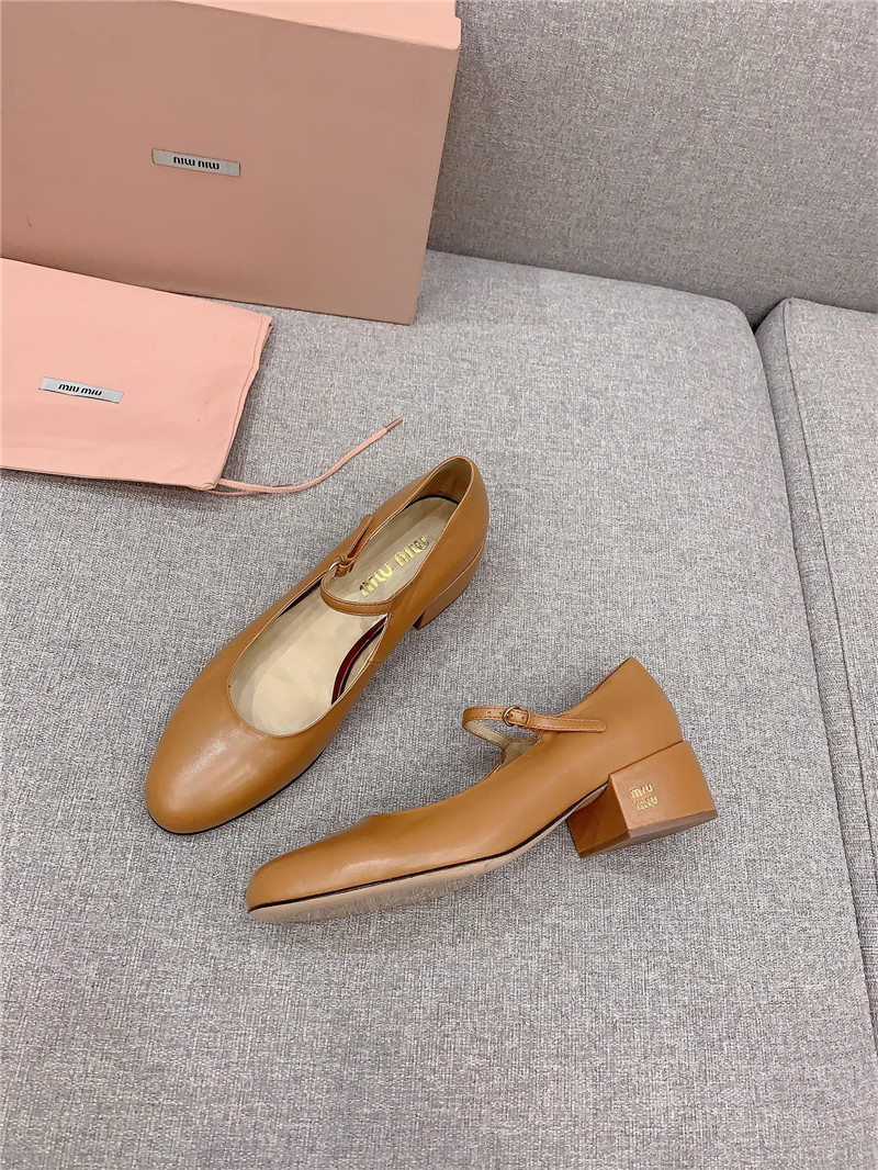 miumiu new thick heel Mary Jane shoes