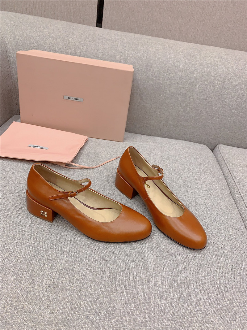 miumiu new thick heel Mary Jane shoes