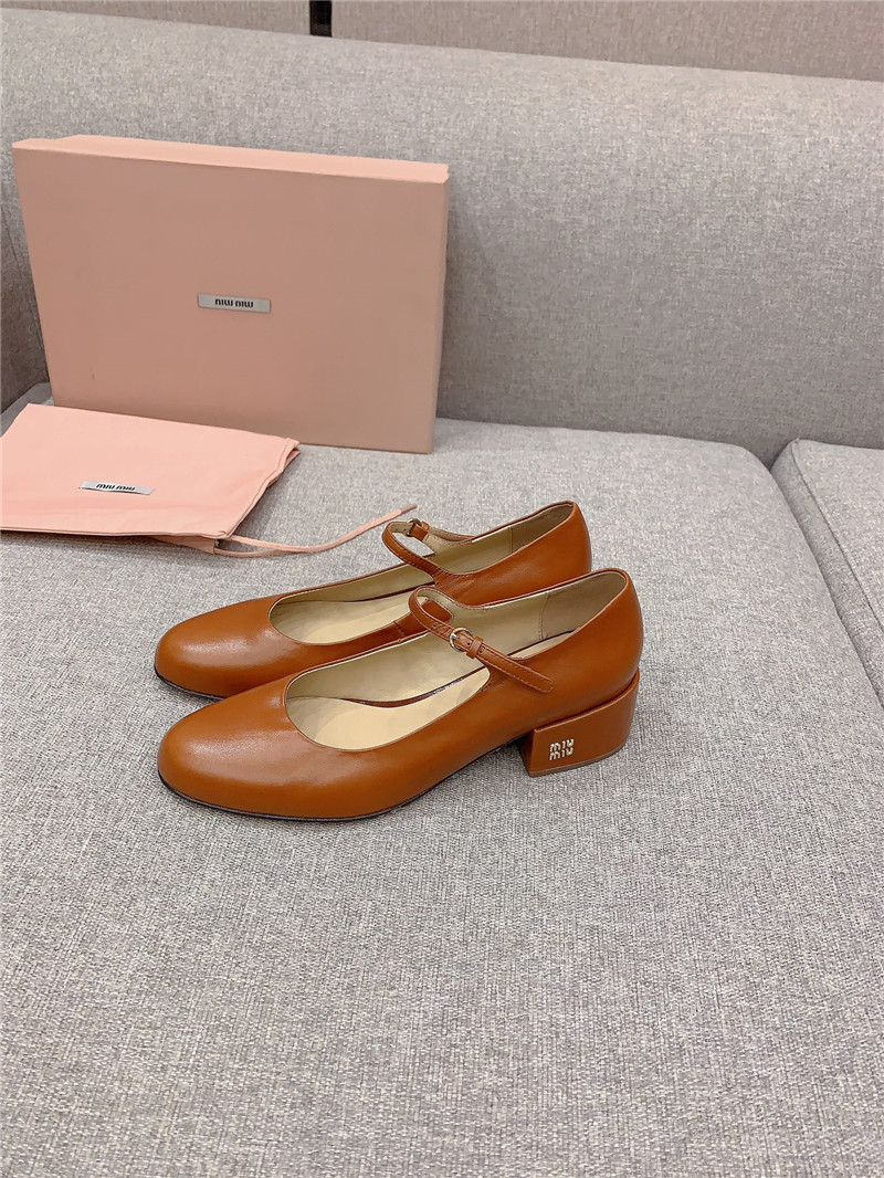 miumiu new thick heel Mary Jane shoes