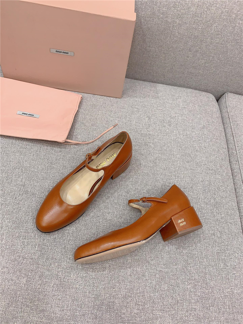 miumiu new thick heel Mary Jane shoes