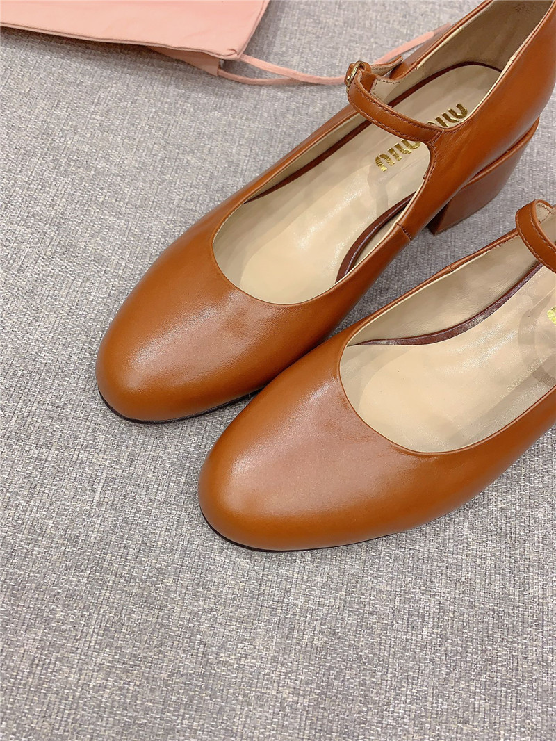 miumiu new thick heel Mary Jane shoes