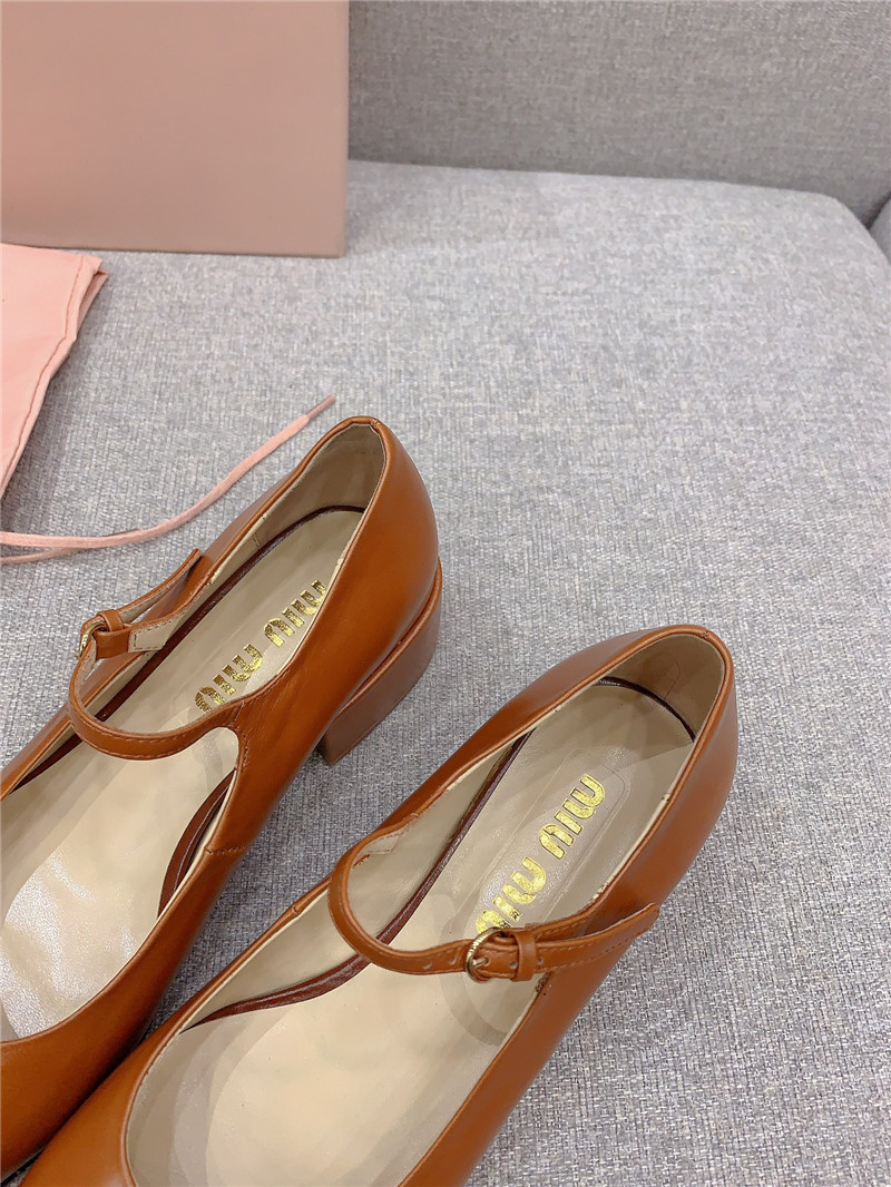 miumiu new thick heel Mary Jane shoes