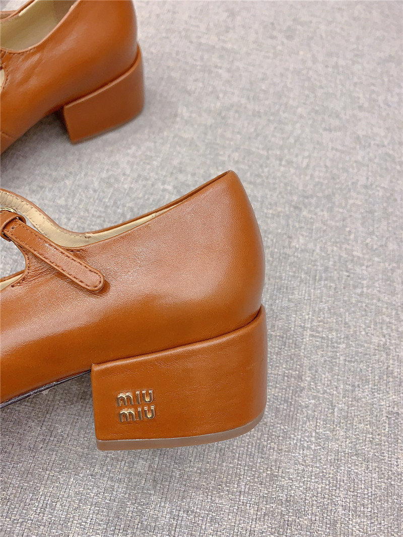 miumiu new thick heel Mary Jane shoes