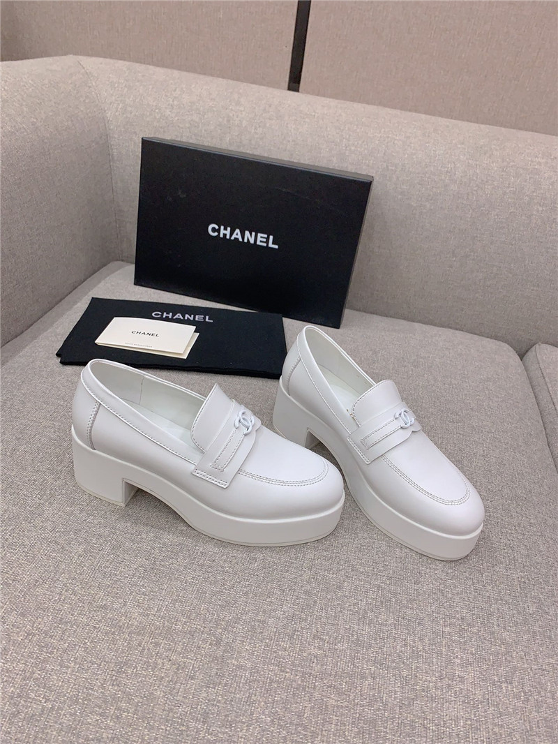 Chanel new thick sole loafers