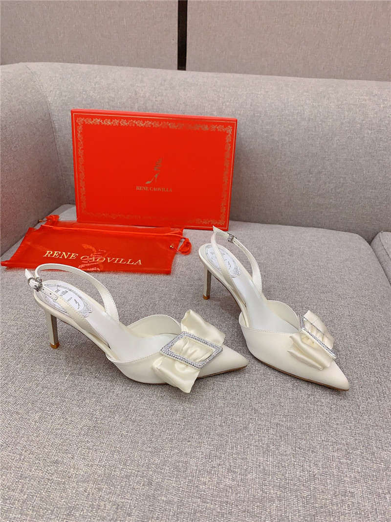 rene caovilla new satin bow high heels