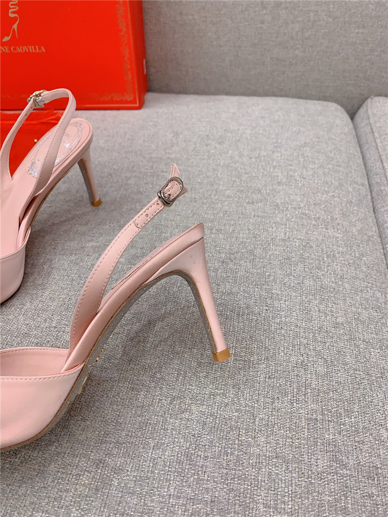 rene caovilla new satin bow high heels