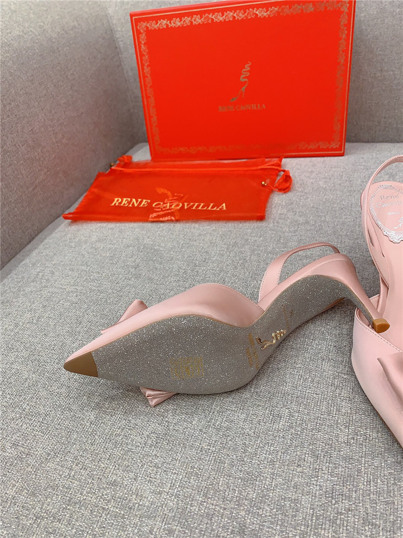 rene caovilla new satin bow high heels