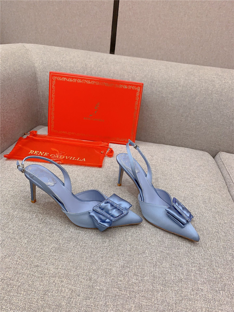 rene caovilla new satin bow high heels