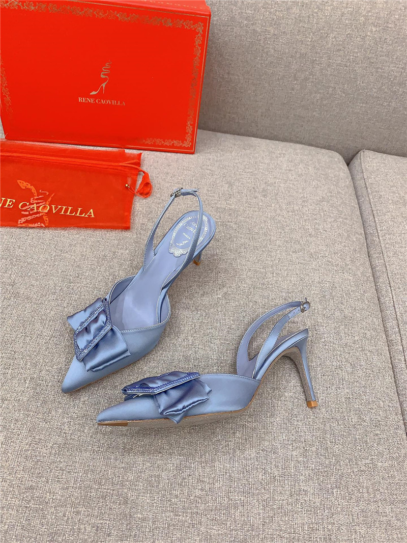 rene caovilla new satin bow high heels