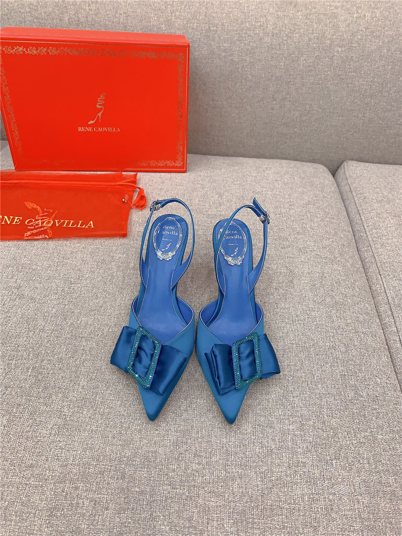 rene caovilla new satin bow high heels