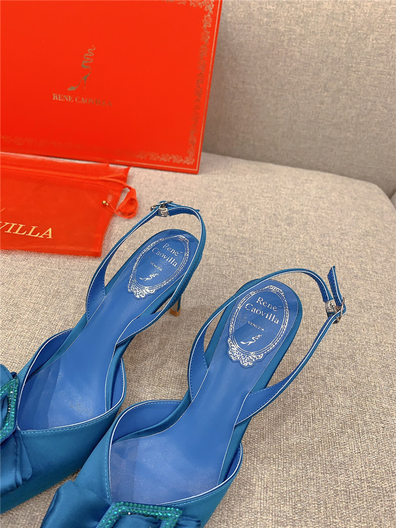 rene caovilla new satin bow high heels