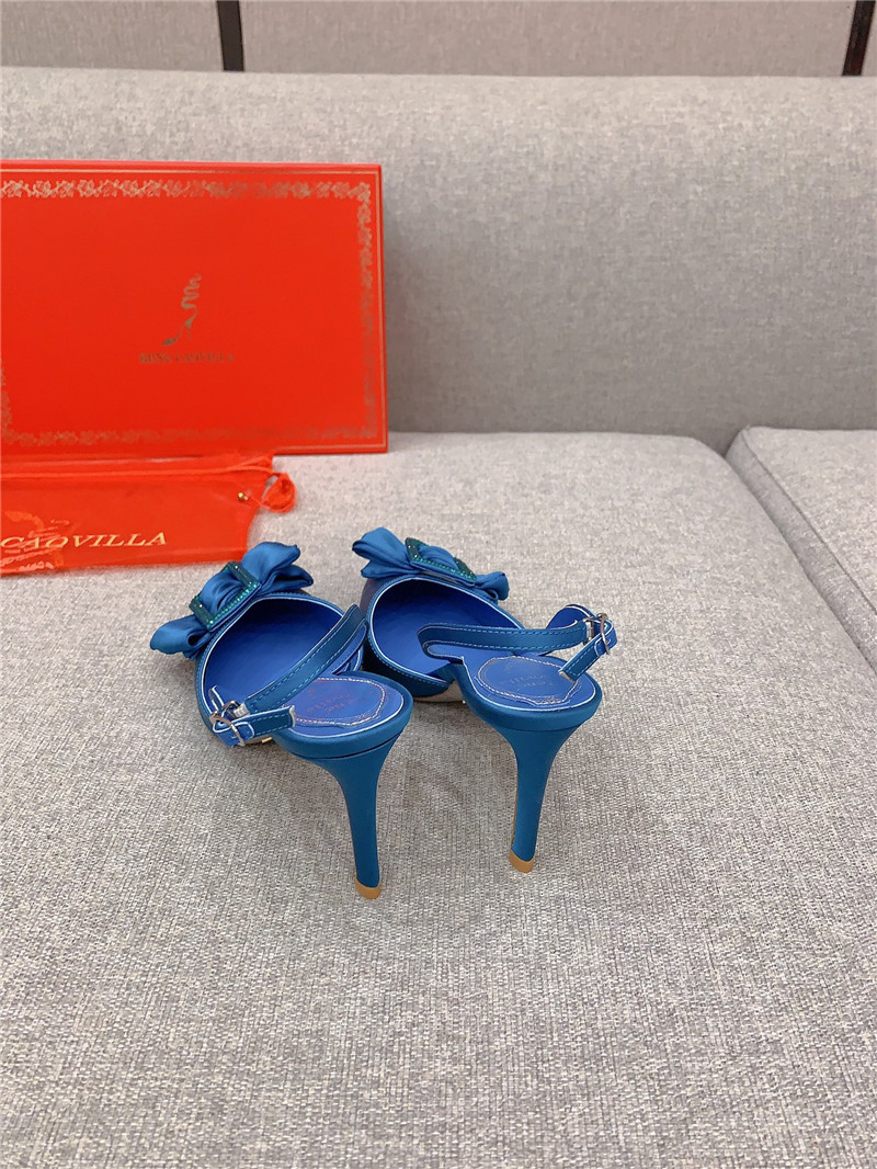 rene caovilla new satin bow high heels