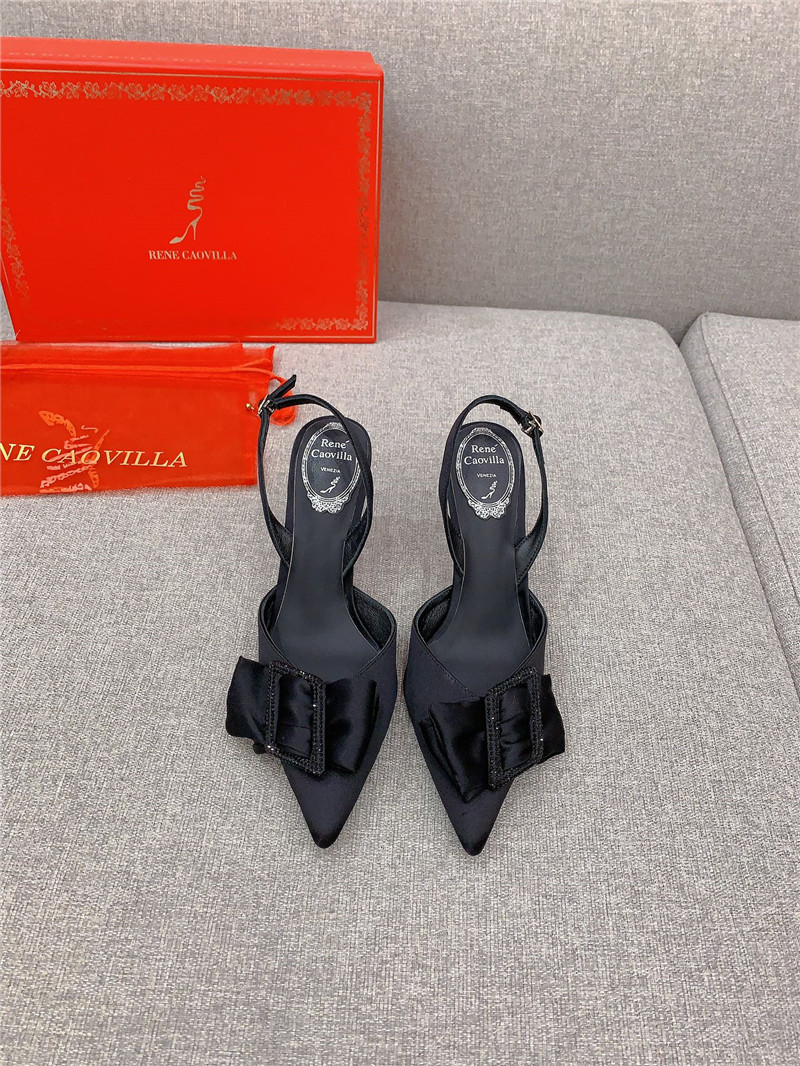 rene caovilla new satin bow high heels