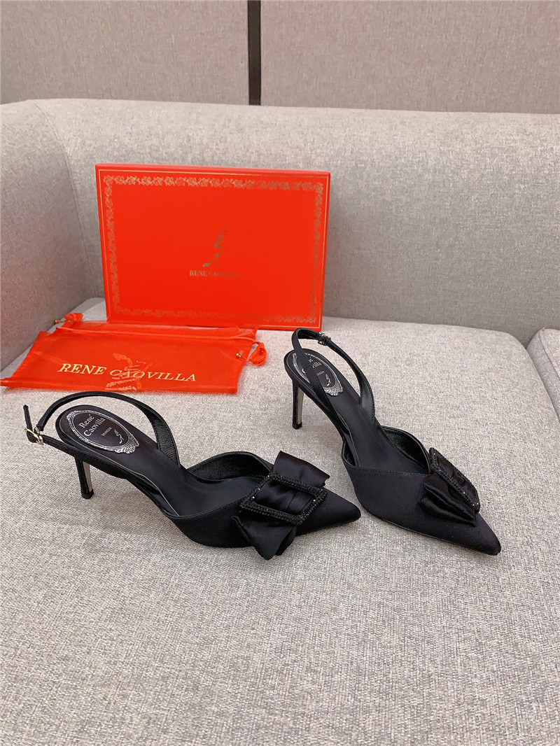 rene caovilla new satin bow high heels